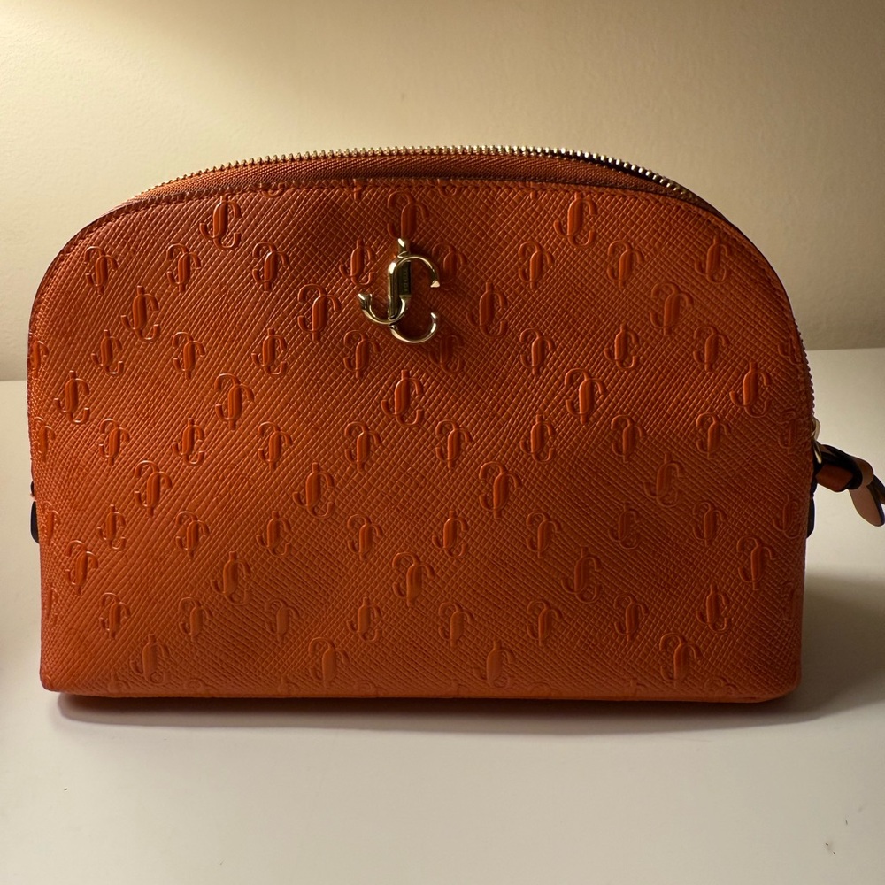 Jimmy Choo Orange Cosmetic Bag